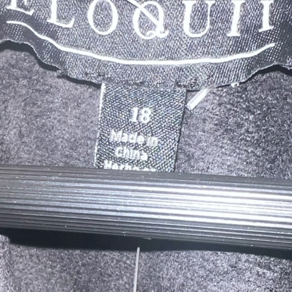 Eloquii Draped Faux Leather Dress, New with Tags, Black - Picture 6 of 7